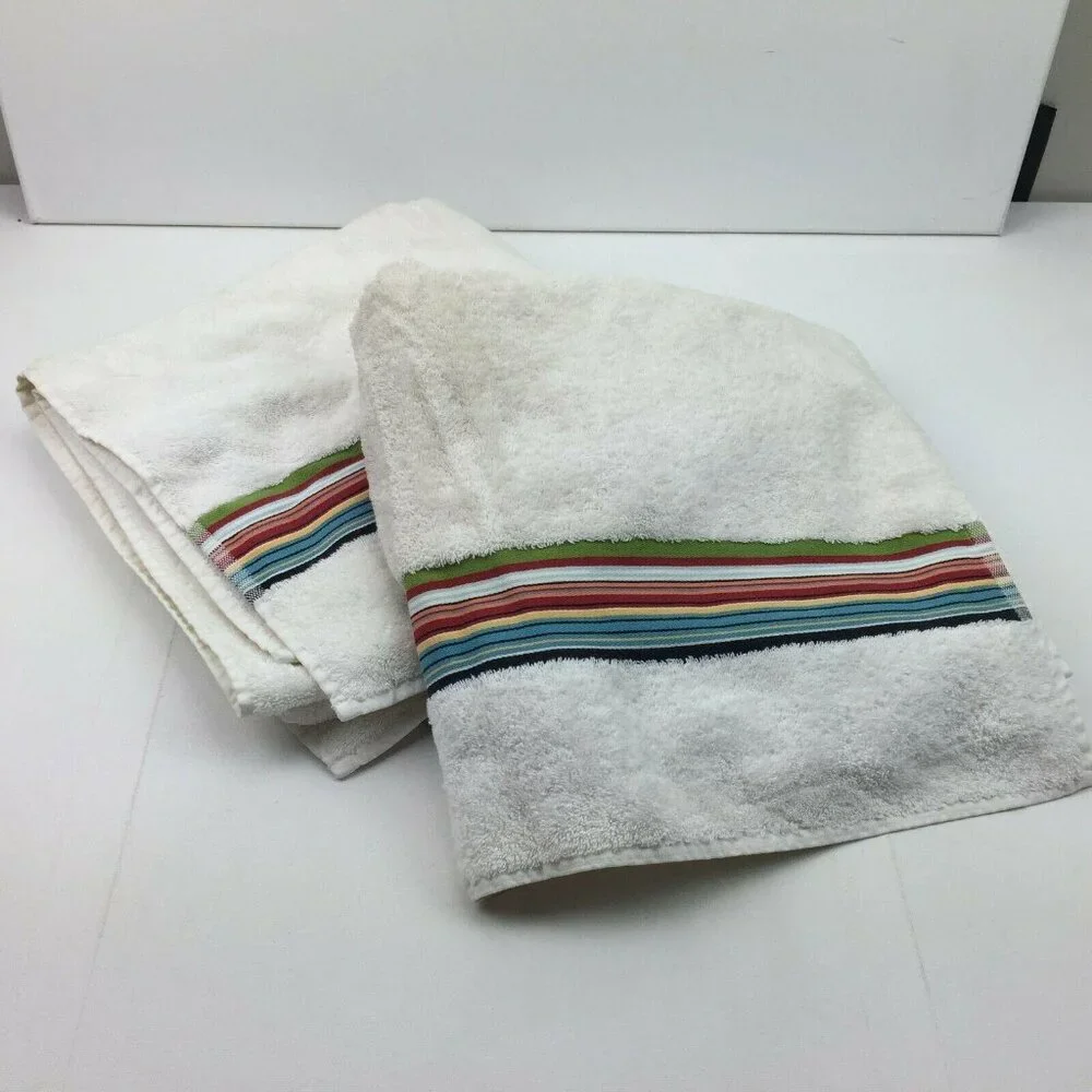 Pottery Barn Puravida Bathroom Cotton Hand Towel Bath Mat Set Pura Vida